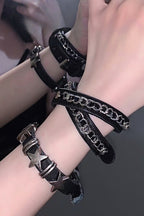 Punk Double Layer Chain Bracelet