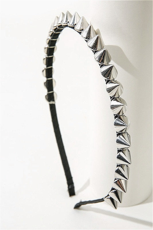 Silver Metal Rivet Pointed Headband Hair Accs Main image