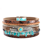 Wasteland Layered Feather Bracelet
