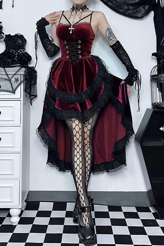 Gothic Lace-Up Waist Halloween Dress Main image