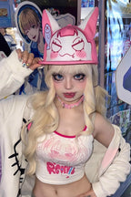 Anime Pink Cat Baseball Hat