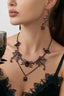Spider Web Drop Pendant Necklaces
