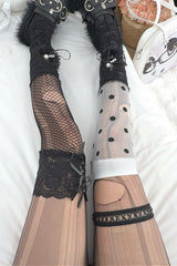 Y2K Lace Polka Dot Socks