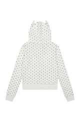 Vintage Polka Dot Harajuku Zip-Up Hoodie