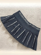 Gothic Rhinestone A-line Skirt
