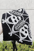 Skull Crochet Knit Headscarf Hat