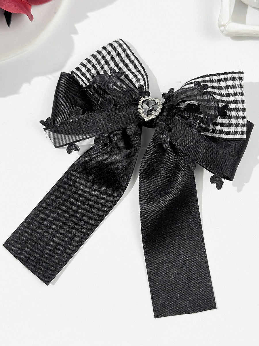 Vintage Plaid Bow Gothic Hair Accs