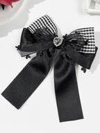 Vintage Plaid Bow Gothic Hair Accs
