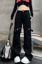 Black Utility Belt Cargo Pant