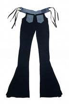 Y2K Baddie Color Block Slim Flare Denim Pants
