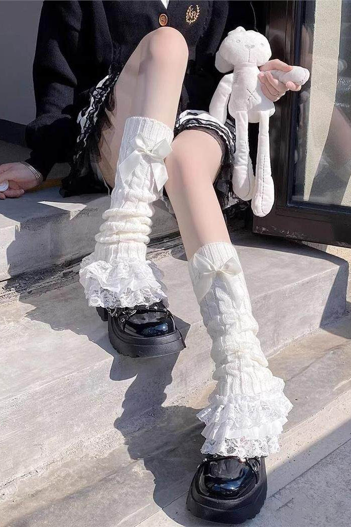 Lace Calf Length Slouch Socks