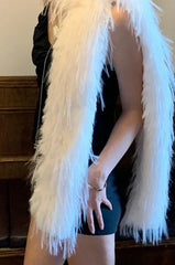 Y2K Plush Faux Mink Fur Thick Warm Scarf