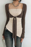 Asymmetric Tube Top Layered Cardigans