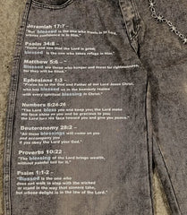 Y2K Street Loose Letter Print Pants
