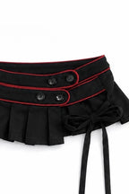 Adjustable Buckle Belt Mini Skirt