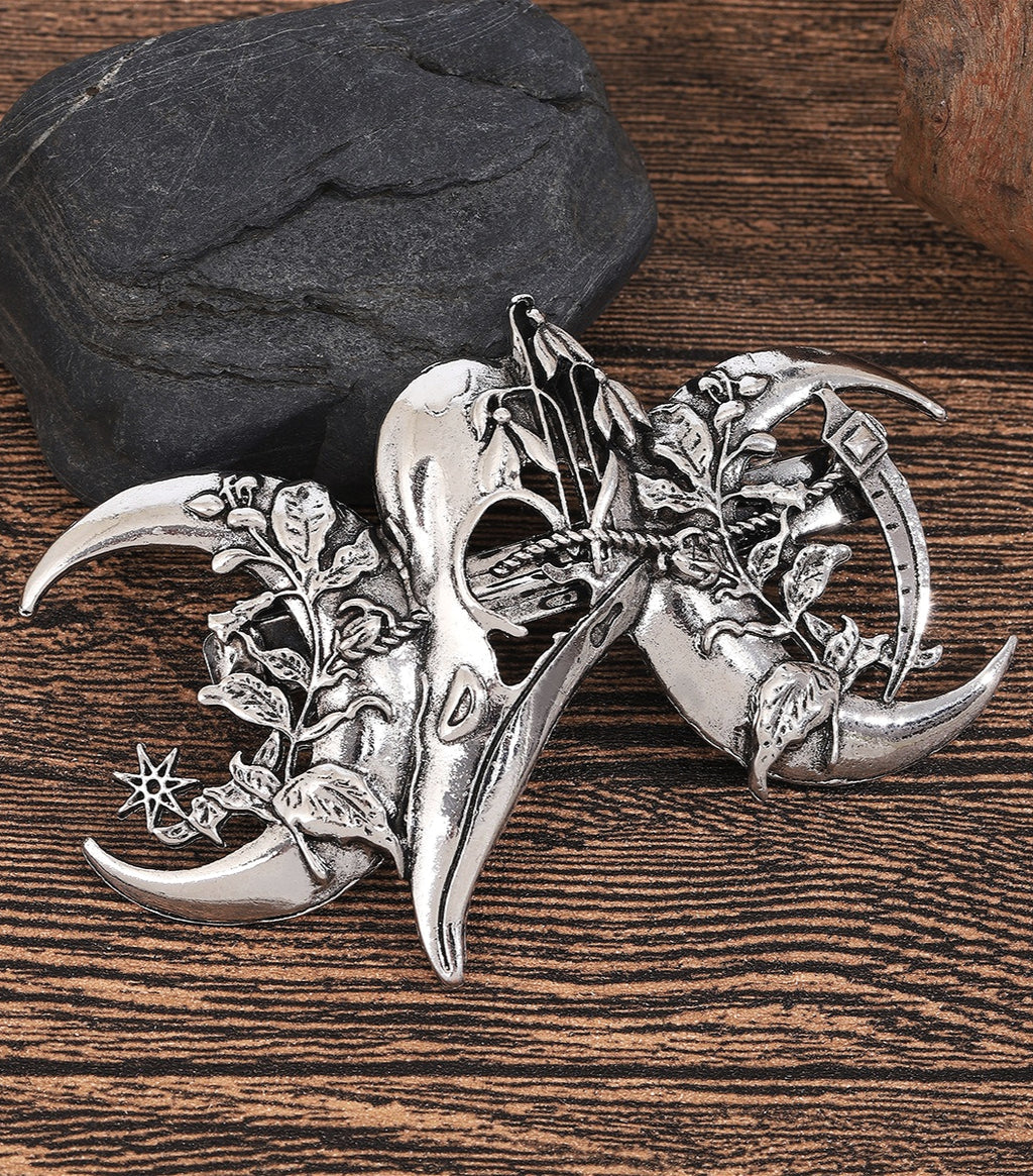 Vintage Gothic Leaf Moon Hair Accs