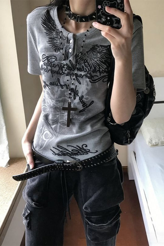 Basic Printed Slim Fit T-shirt Secondary image