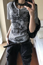 Basic Printed Slim Fit T-shirt