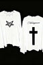 Y2K Gothic Punk Sticker Print Knit Top