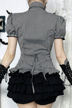 Dark Academia Slim Fit Blouse