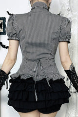 Dark Academia Slim Fit Blouse