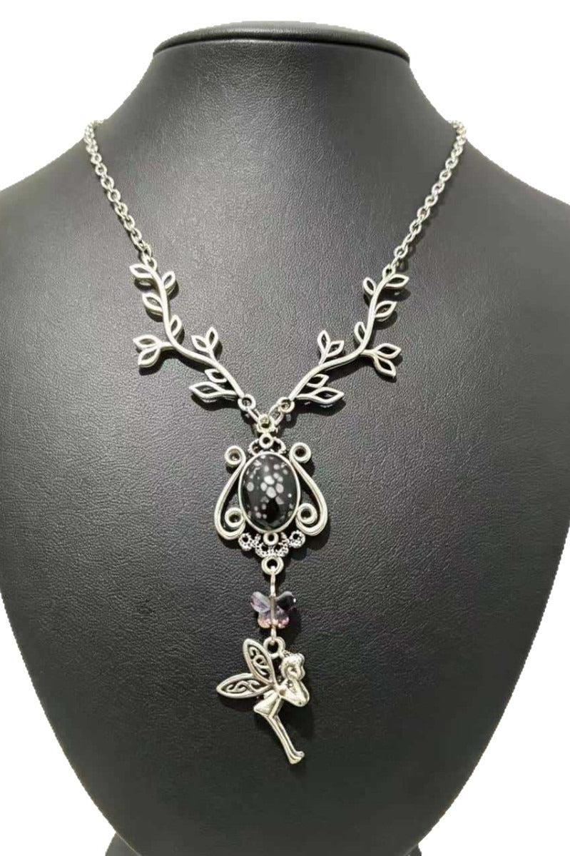 Branch Fairy Drop Pendant Necklaces