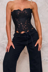 Irregular Off Shoulder Corset