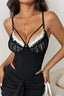 Lace Trim Gathered Cup Corsets