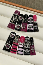 Punk Style Long Duck Mouth Press On Nails