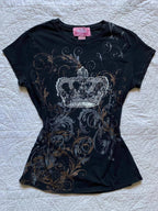 Y2K Print Rhinestone T-Shirt