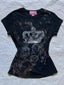 Y2K Print Rhinestone T-Shirt