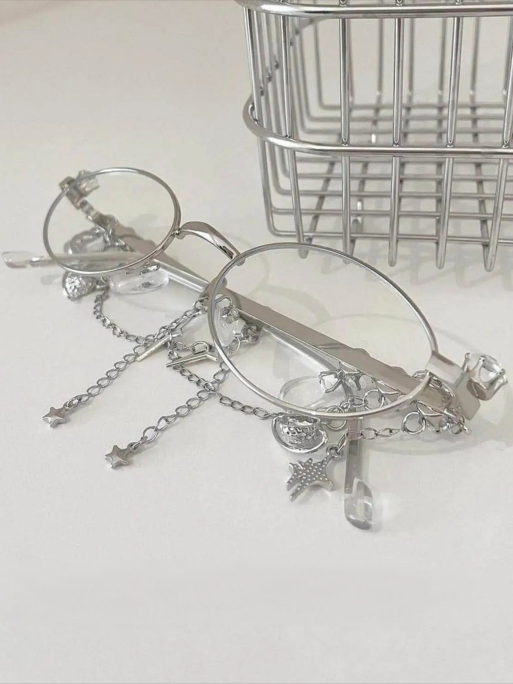 Y2K Rhinestone Chain Glasses