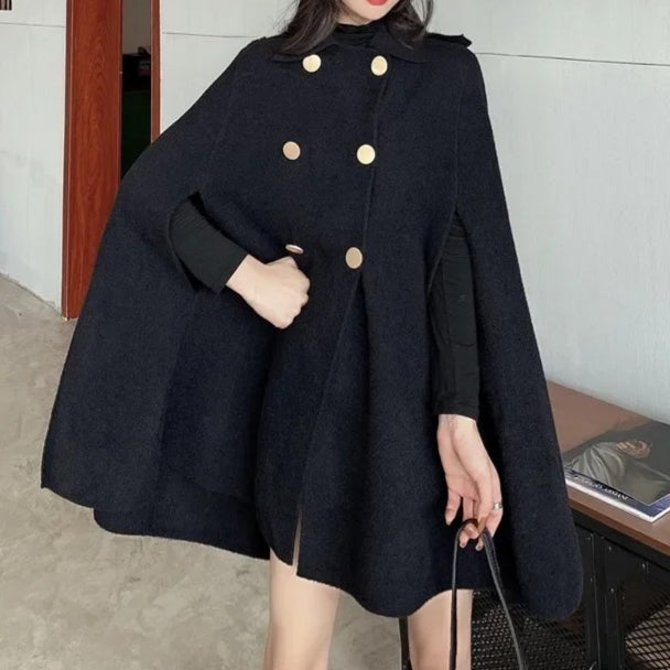 Loose Fit Woolen Cloak Secondary image