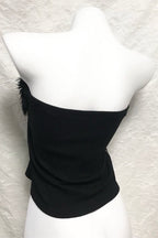 Fuzzy Leopard Patchwork Tube Top