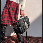 Gothic Lolita Harajuku Punk One Shoulder Y2K Rivet Chain Skull Bag Halloween