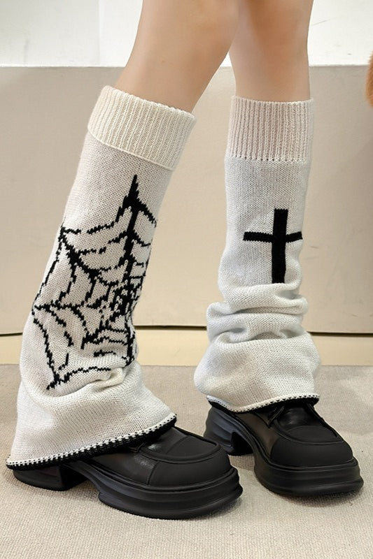 Cross Leg Warmers Y2K Slouchy Knee-High Socks Secondary image