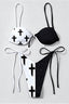 Color Block Cross Gothic Swimwear