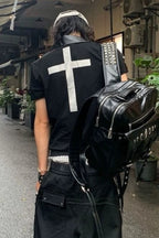 Cross Graphic Short Sleeve Polo T-Shirt