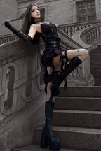 Gothic Lace Cami Mini Skirt Set