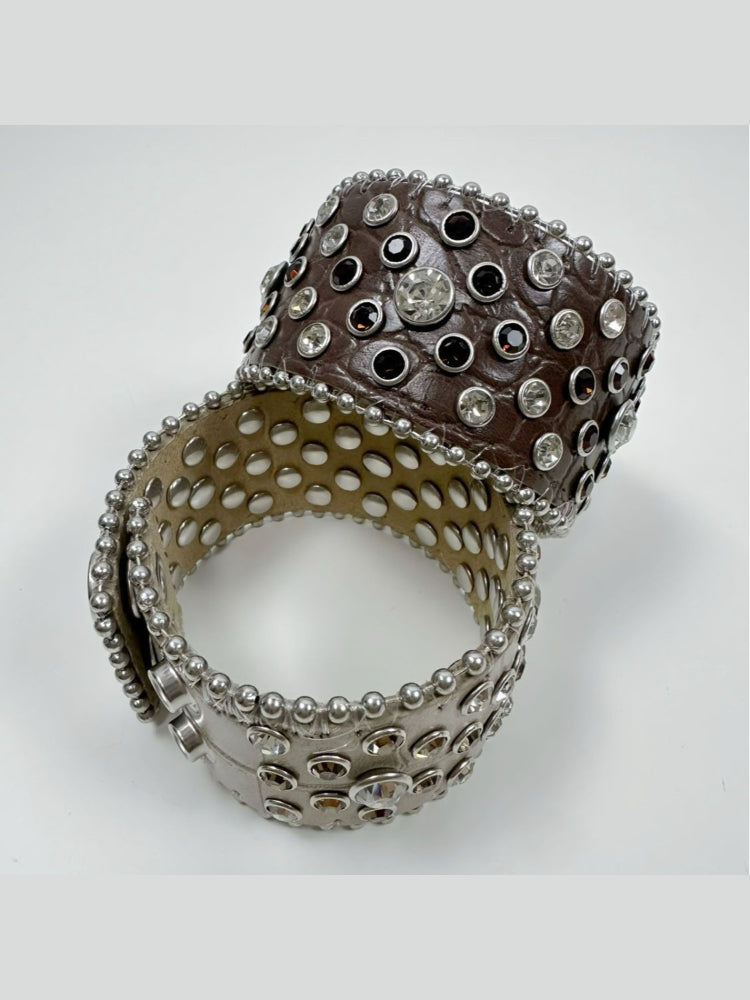 Post-apocalyptic Punk Bling Thick Bracelet
