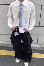 Retro White Floral Embroidered Collar Blouse