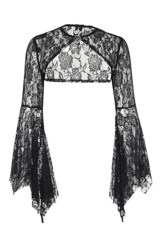 Gothic Lace Batwing Sleeve Coat