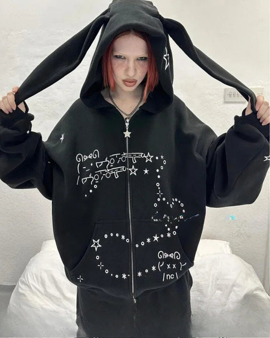 Gothic Rabbit Ears Hoodie