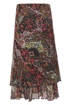 Paisley Print Ruffle Hem Skirts