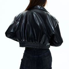 Long Sleeve Faux Leather Jacket