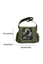 Raven Graphic Flap Messenger Bags
