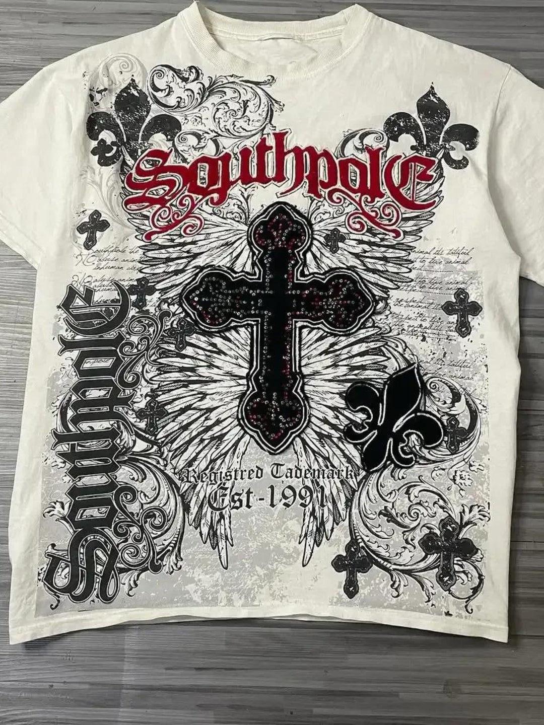 Punk Angel Print Short Sleeve T-shir