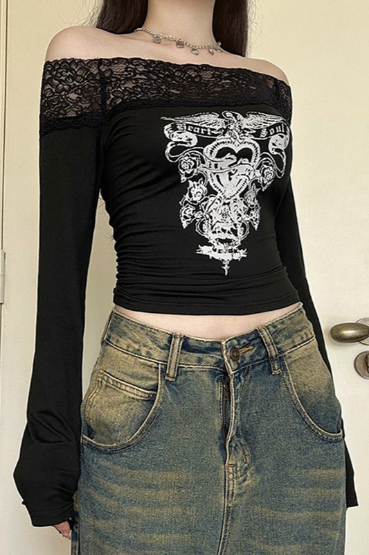 Gothic Colorblock Slim Fit T-Shirt Main image