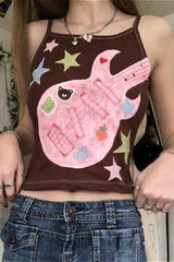 Y2K Cartoon Rock Cami