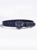 Retro Rivet Faux Leather Belt